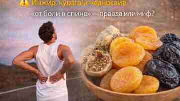 Инжир, курага и чернослив «от боли в спине» — правда или миф? В сети…
