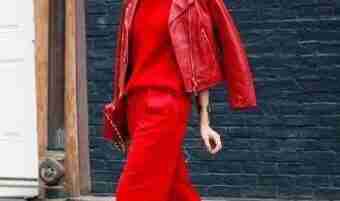 Total red look, то есть в красном с головы до ног! А чтобы не…